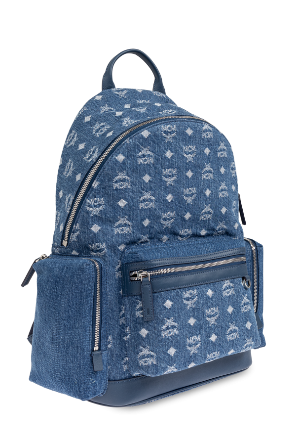 バックパック・リュック MCM PRINTED CANVAS STARK BACKPACK MCM Small Stark Vintage Jacquard Monogram Canvas & Leather